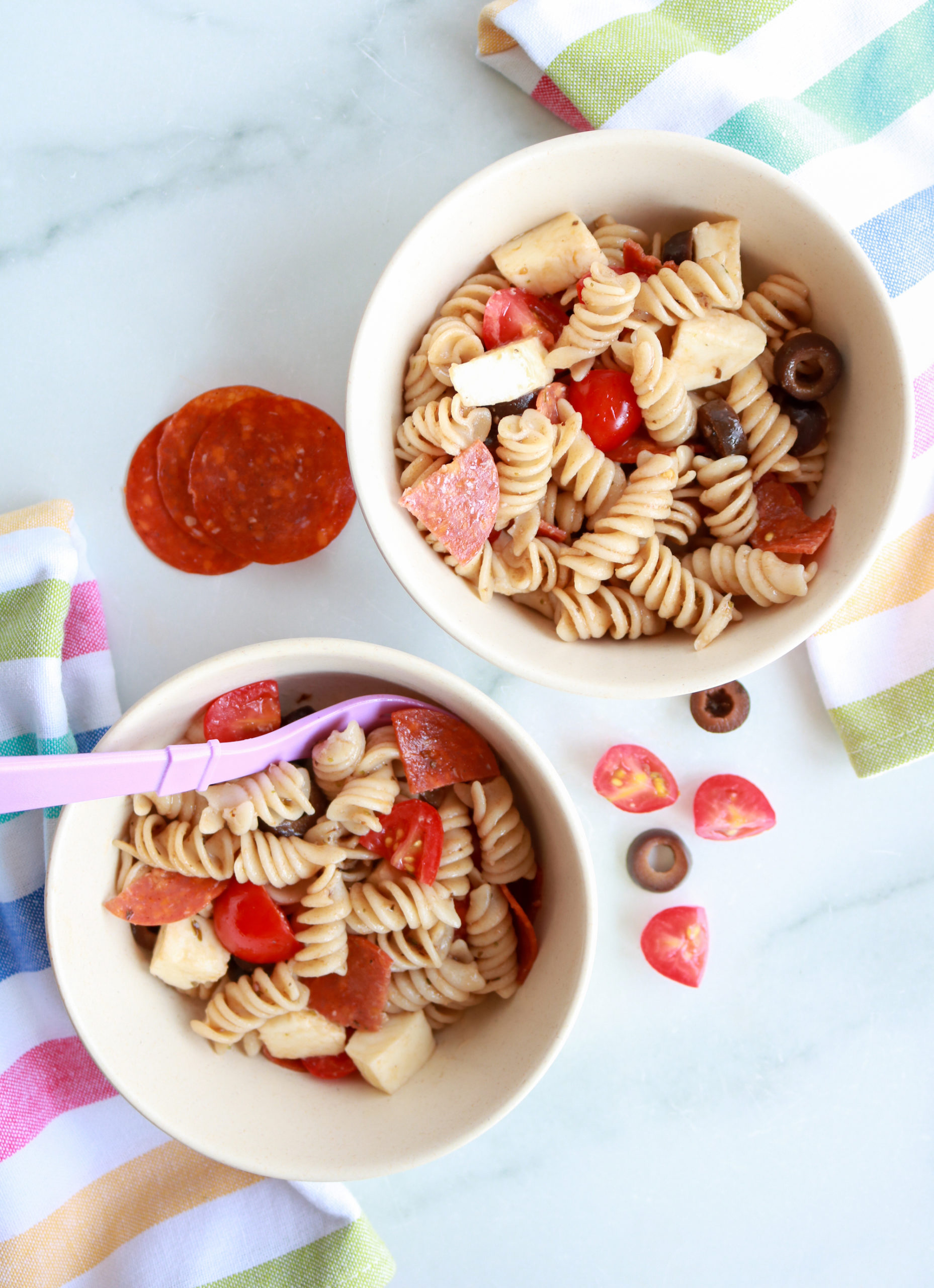 Pizza Pasta Salad Lunchbox Recipe