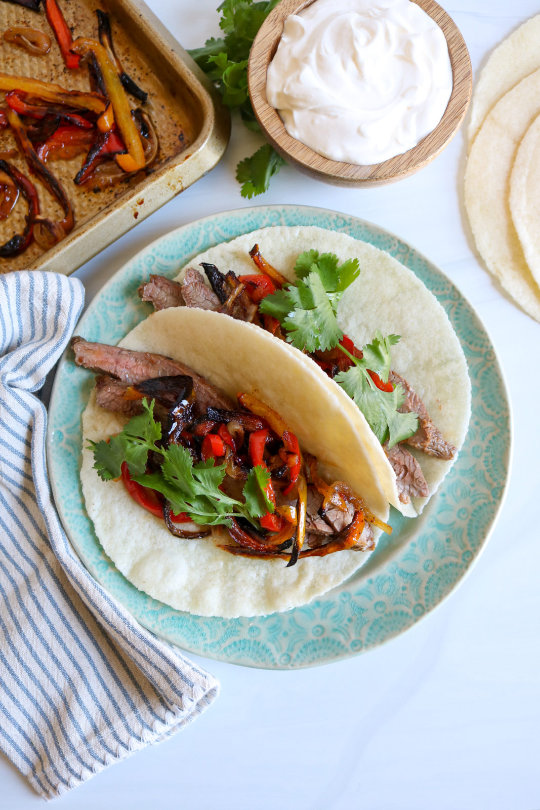 Sheet Pan Flank Steak Fajitas Healthy Mama Kris