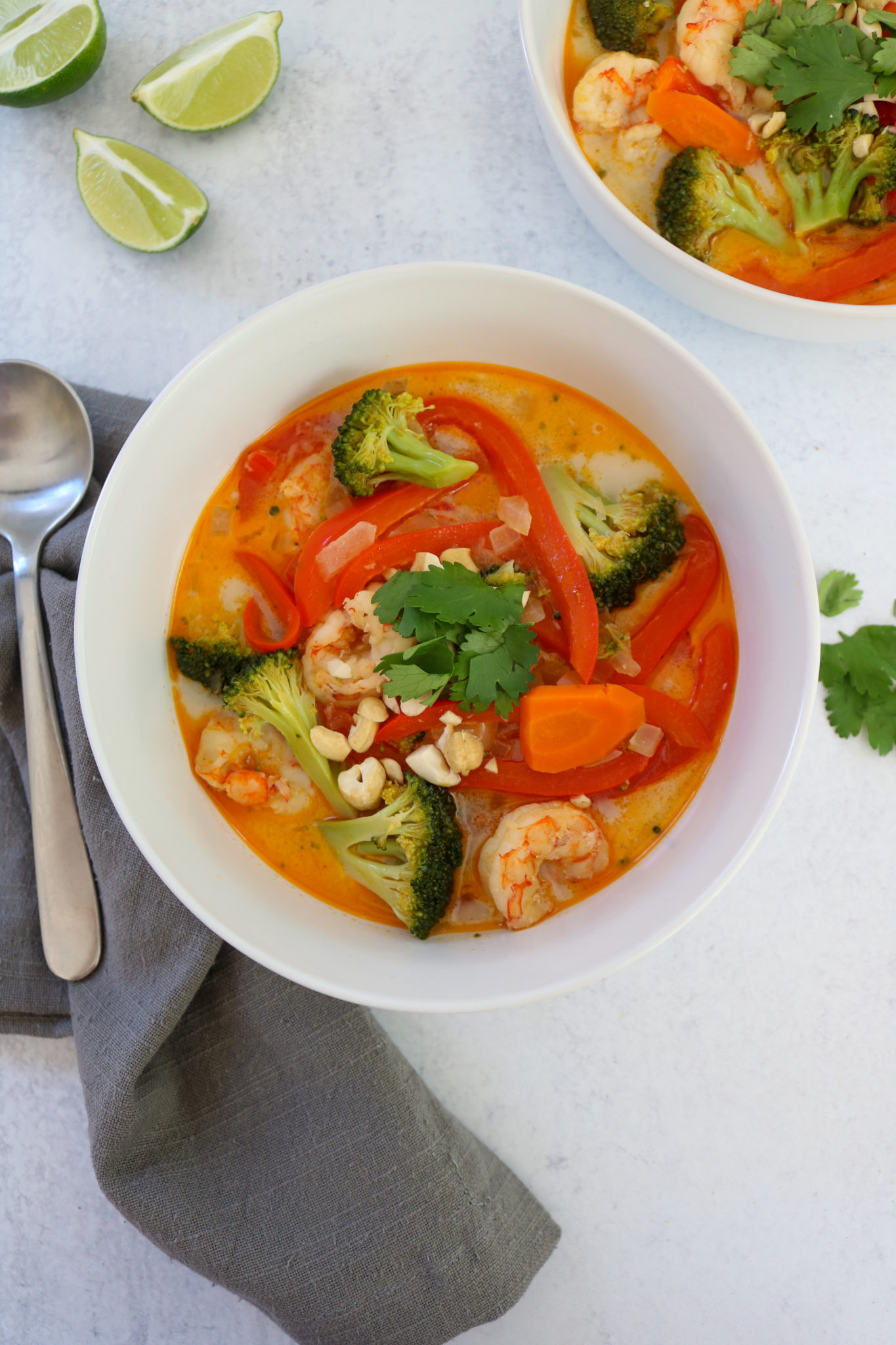 Red Curry Coconut Shrimp Soup - Healthy Mama Kris