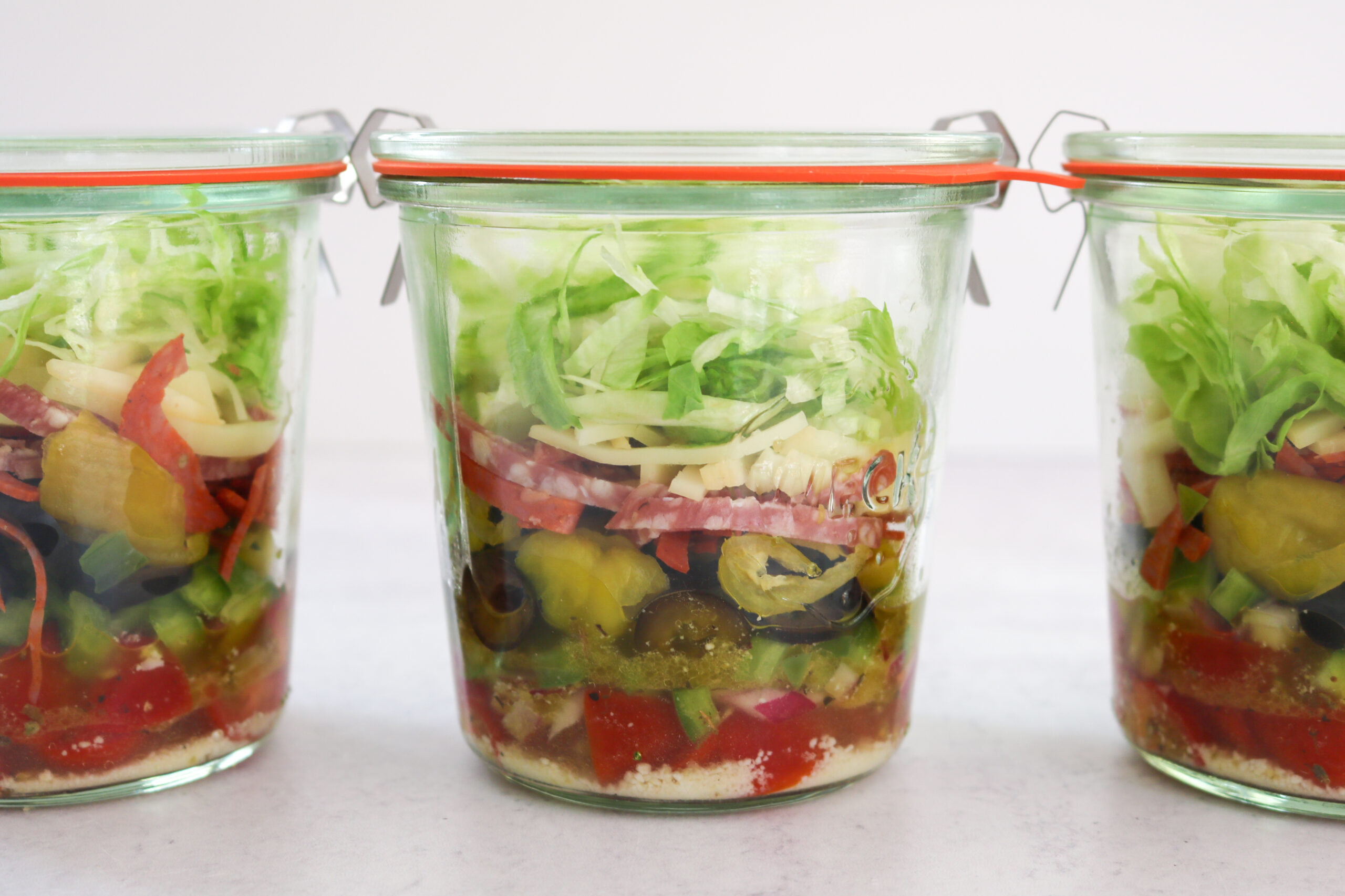 Mason Jar Grinder Salad - Healthy Mama Kris