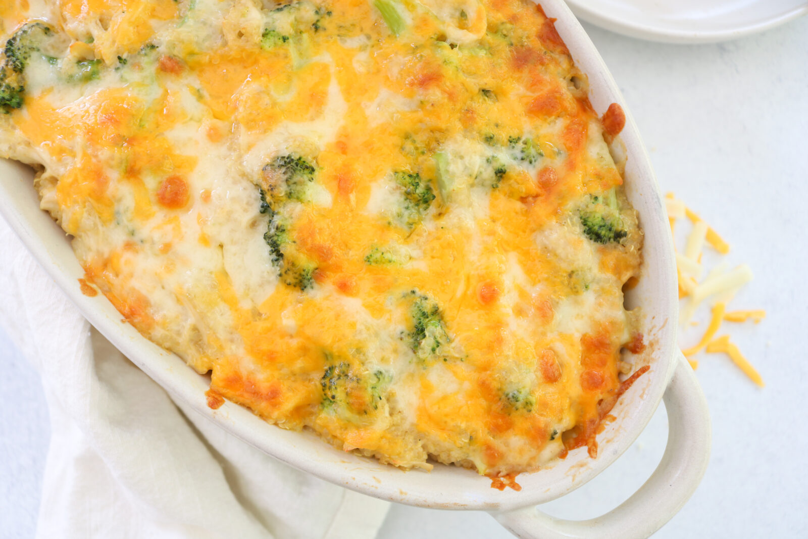 Cheesy Chicken, Broccoli & Quinoa Casserole - Healthy Mama Kris