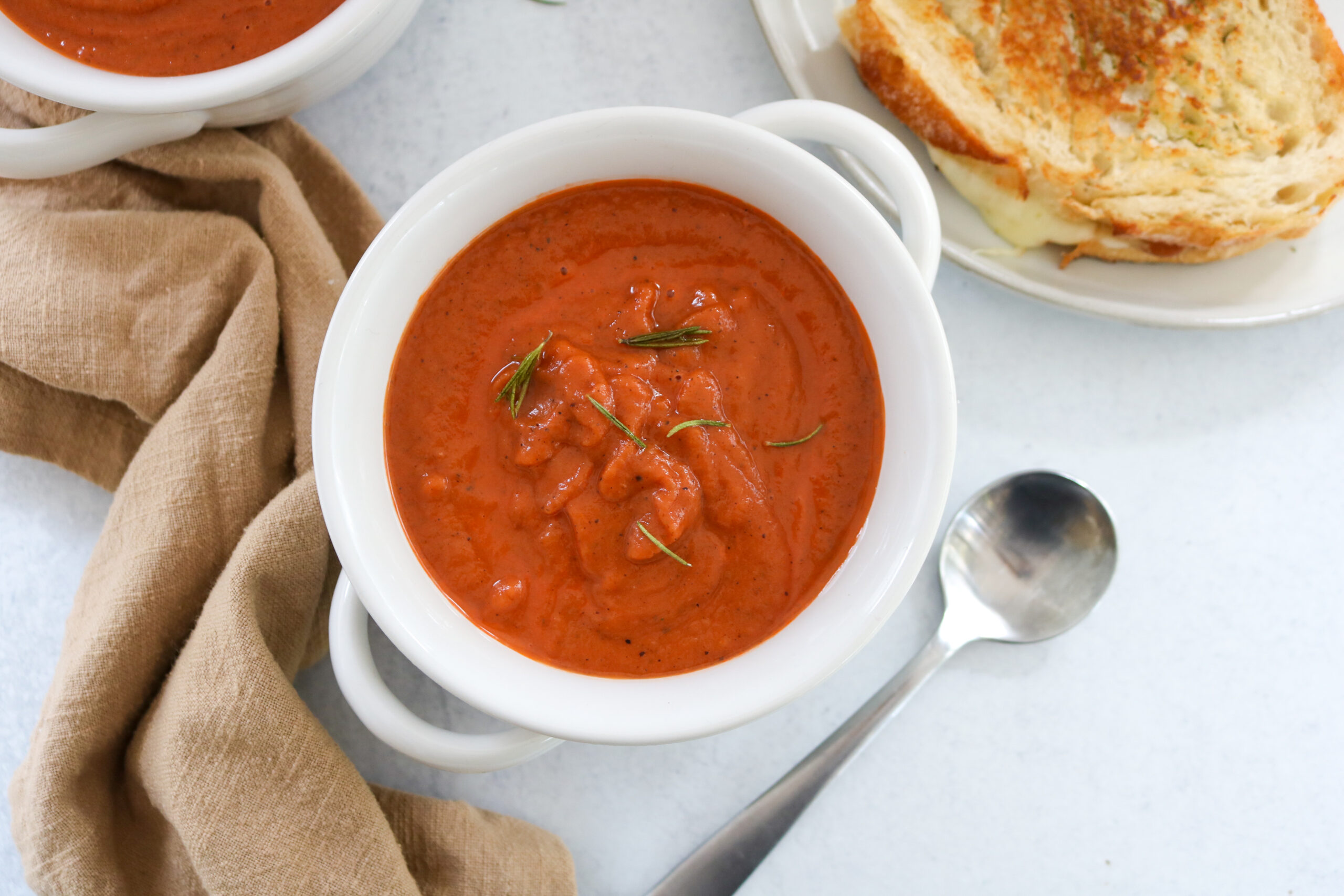 Roasted Garlic & Rosemary Tomato Soup - Healthy Mama Kris