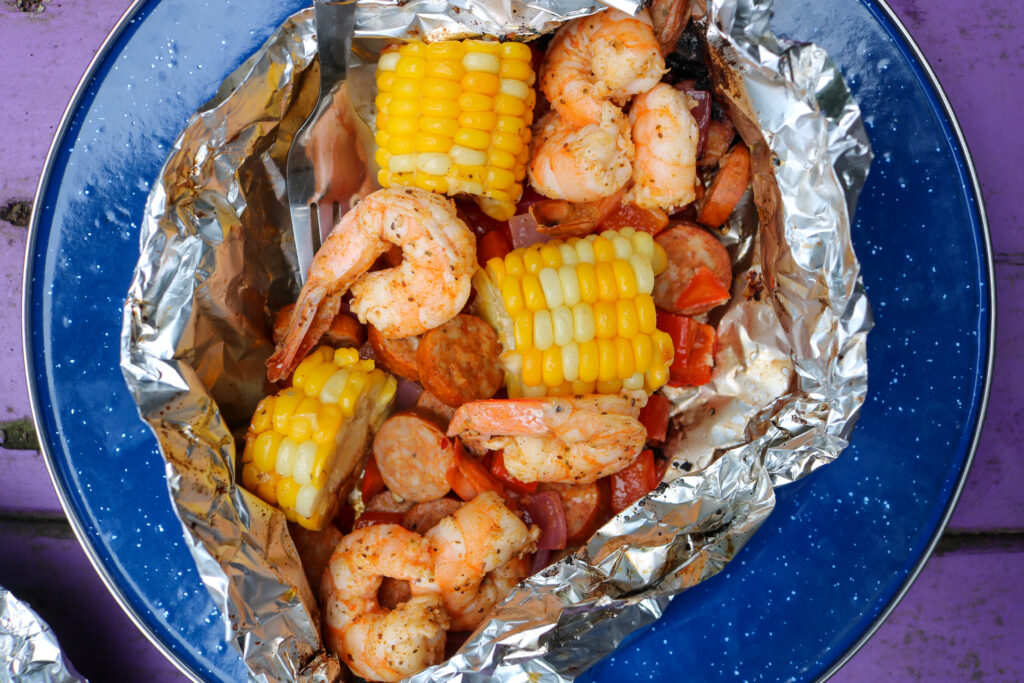 Shrimp Boil in Foil - Healthy Mama Kris